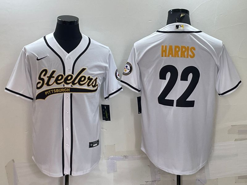 Men Pittsburgh Steelers #22 Harris White 2022 Nike Co branded NFL Jerseys1